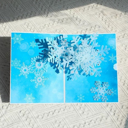 3D Christmas Card - Sparkling Snowflake Design