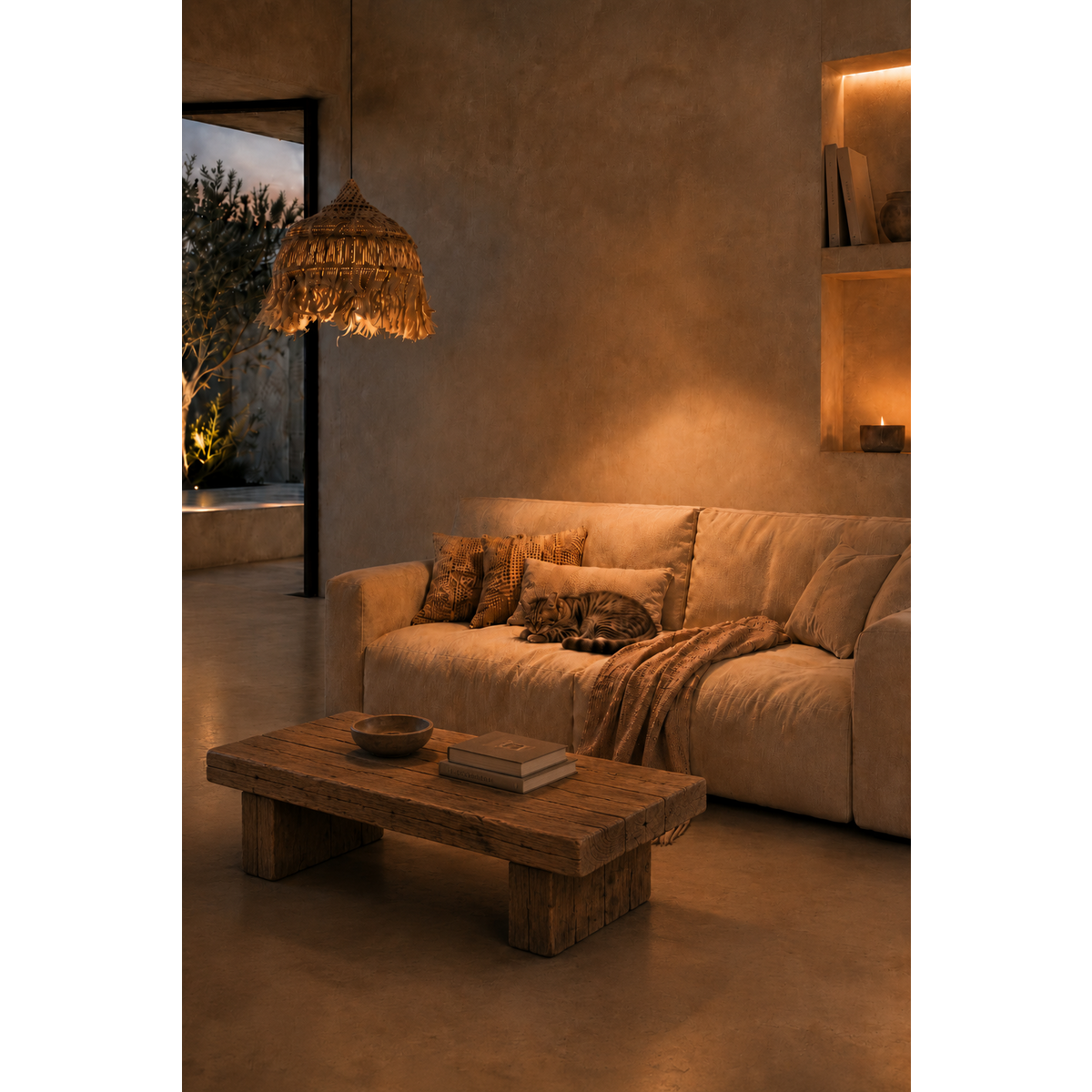 The Abaca Hoola Pendant - Natural - L