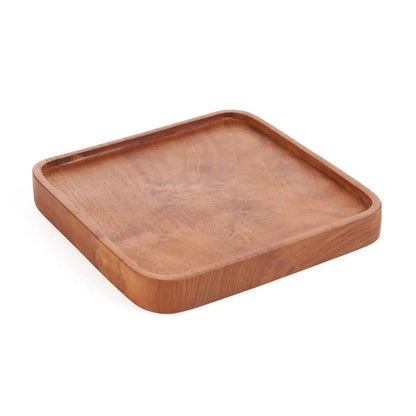 The Teak Square Plate - Natural - XS