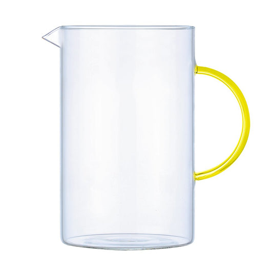 Glass pitcher with yellow handle 1.5l