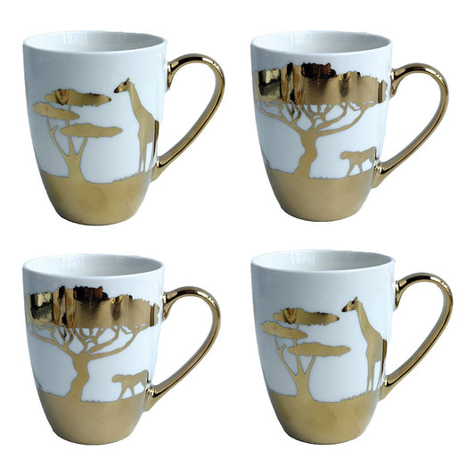 GOLDEN SAVANNA MUGS - SET OF 4