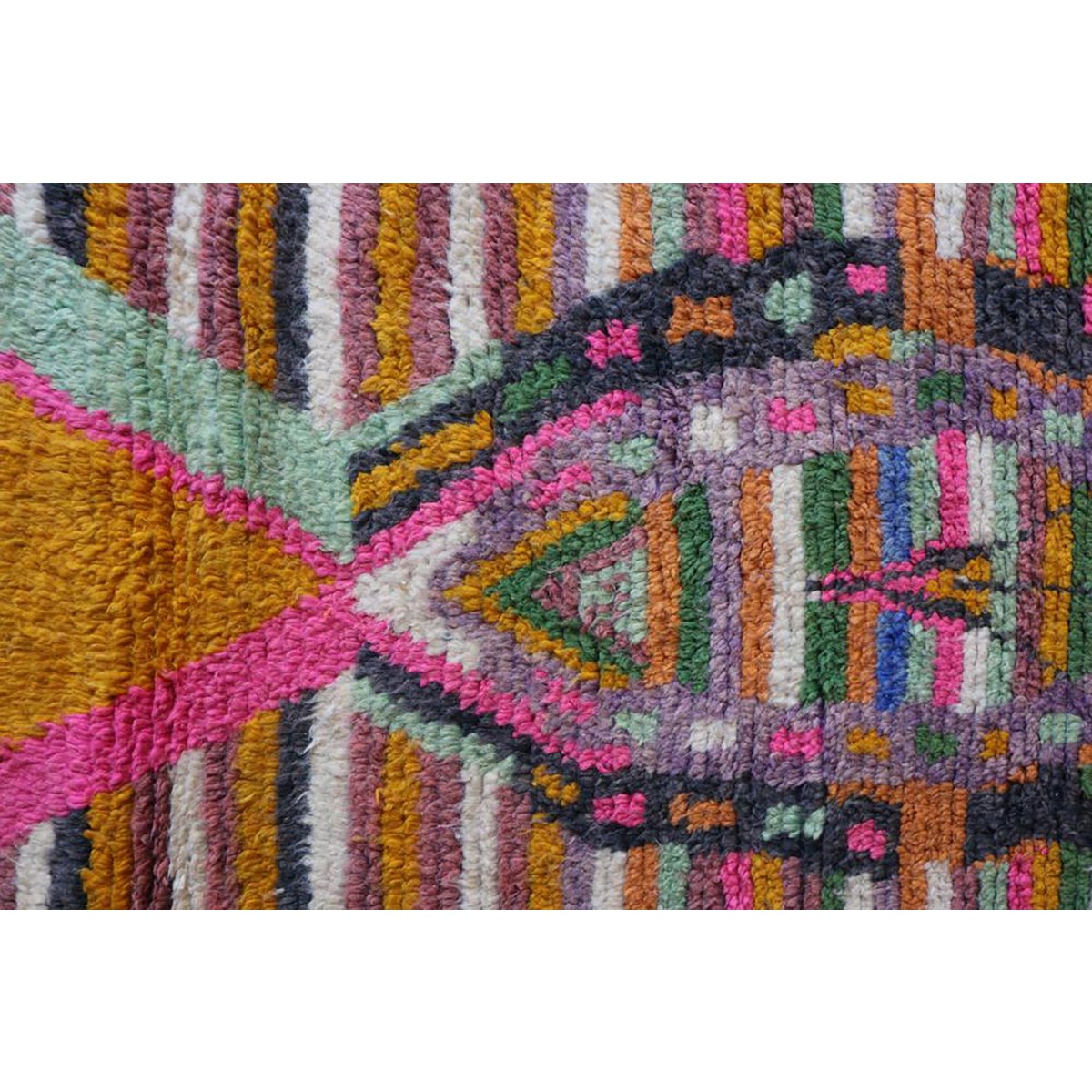 Berber contemporary wool hallway rug 72 x 355 cm