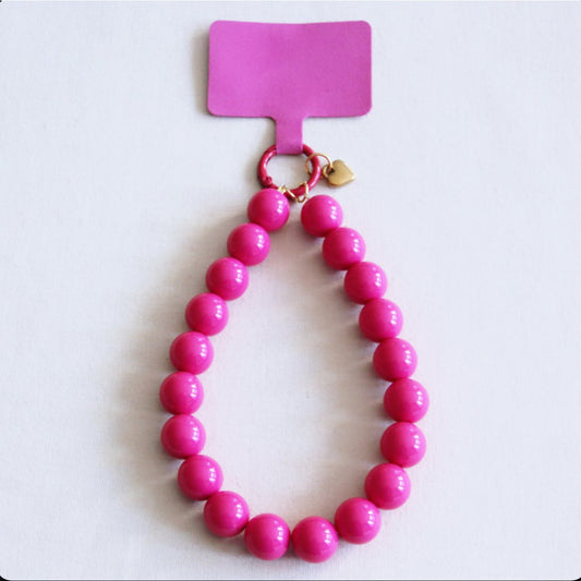 Phone cord beads XXL - fuchsia