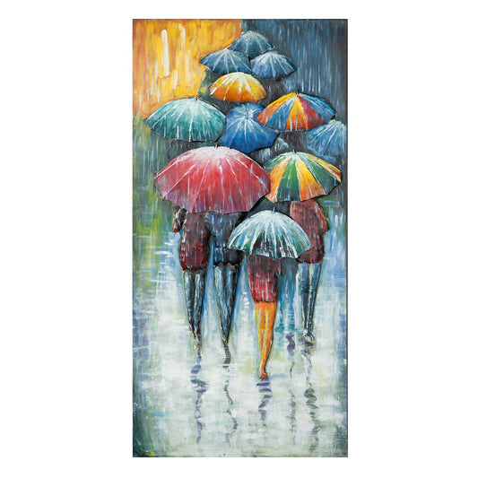 Metal picture "Umbrella Meeting"