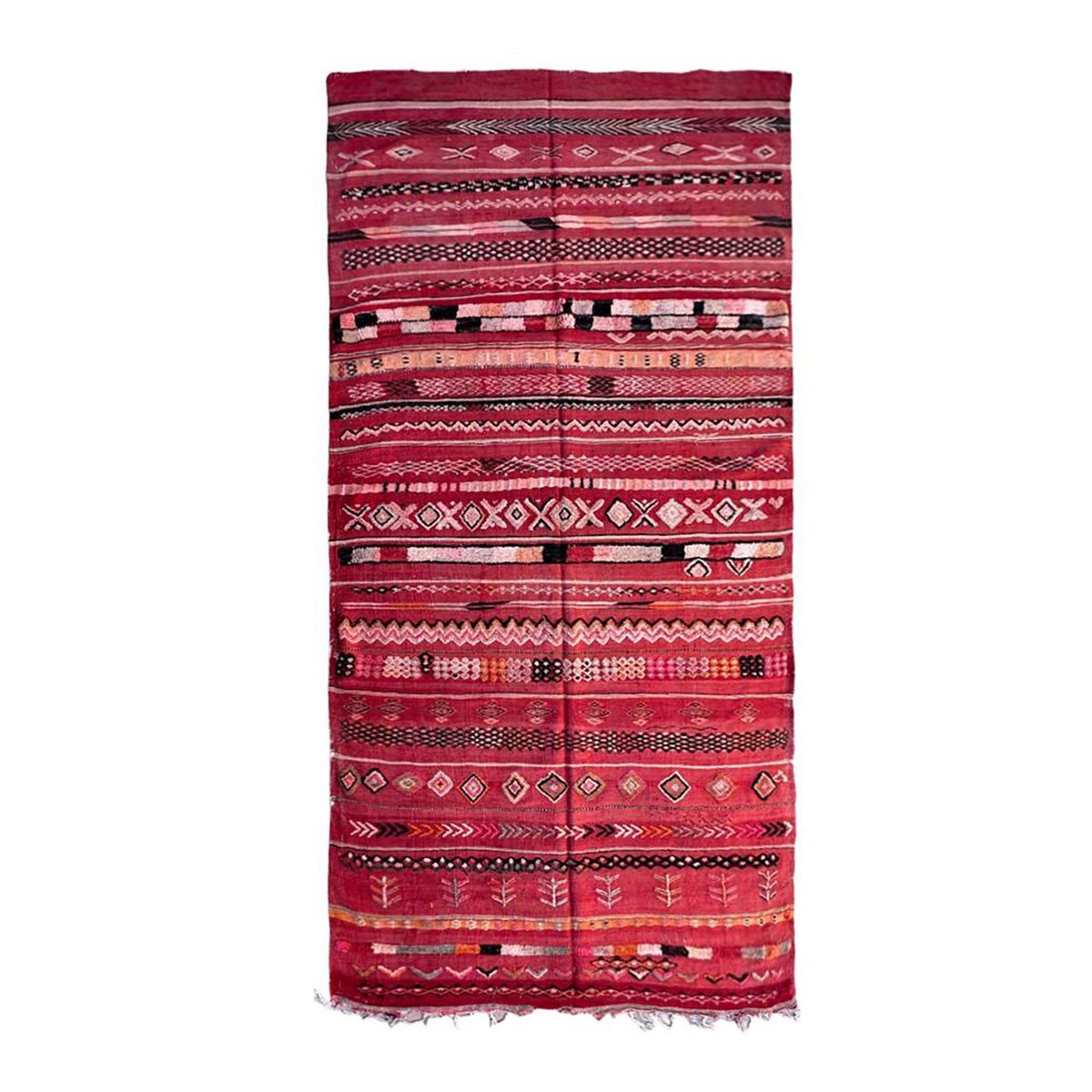 Pure wool Moroccan Kilim Berber rug 169 x 364 cm