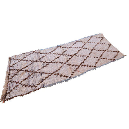 Pure wool Moroccan Berber rug 98 x 278 cm