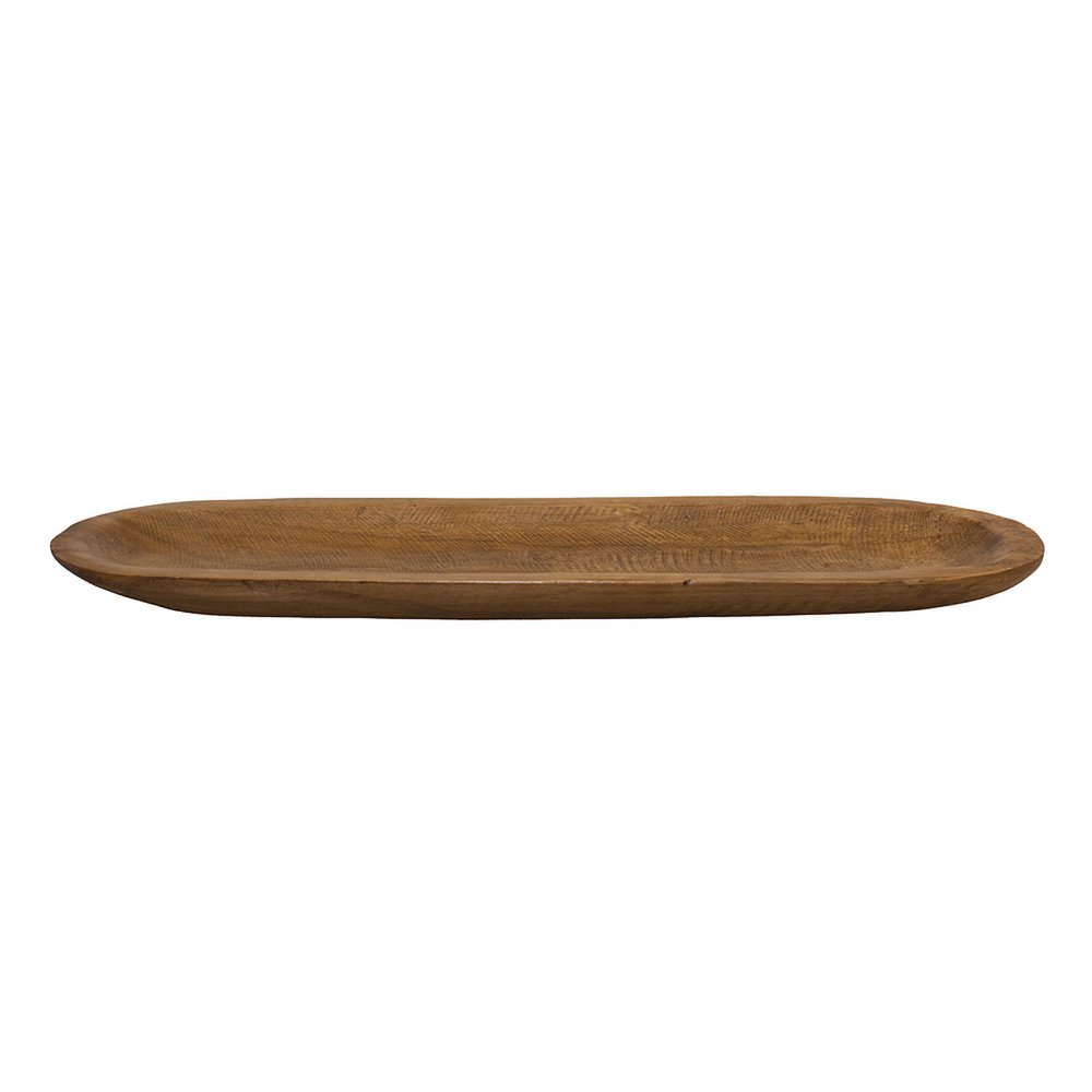 Long wooden oval decorative tray 50x13x3cm