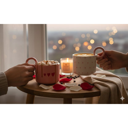 Heart mugs 23x9.5x3cm - set of 2