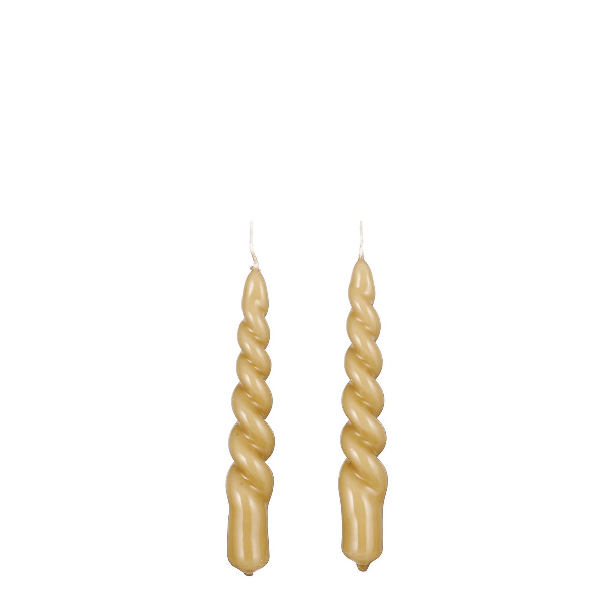 Dinner candle Twist Light brown