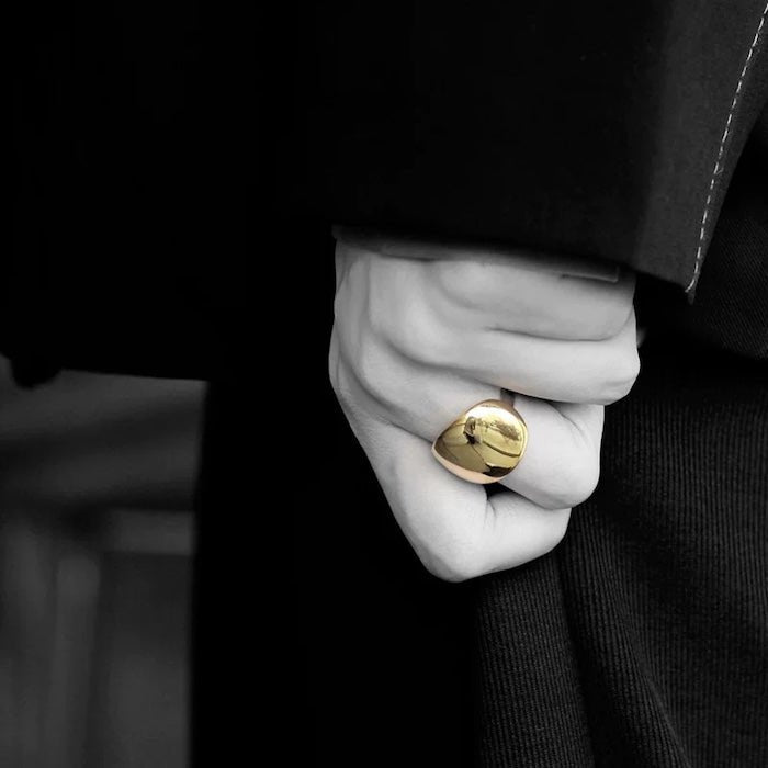 Minimalist Mirror Dot Adjustable Ring