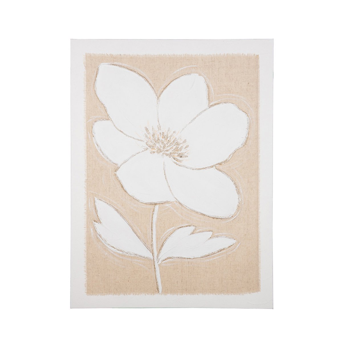 Picture rectangular flower on cloth H.80 cm