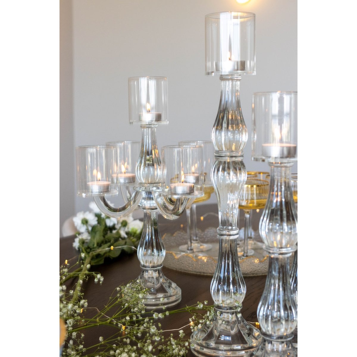 Transparent candlestier Large model H41CM