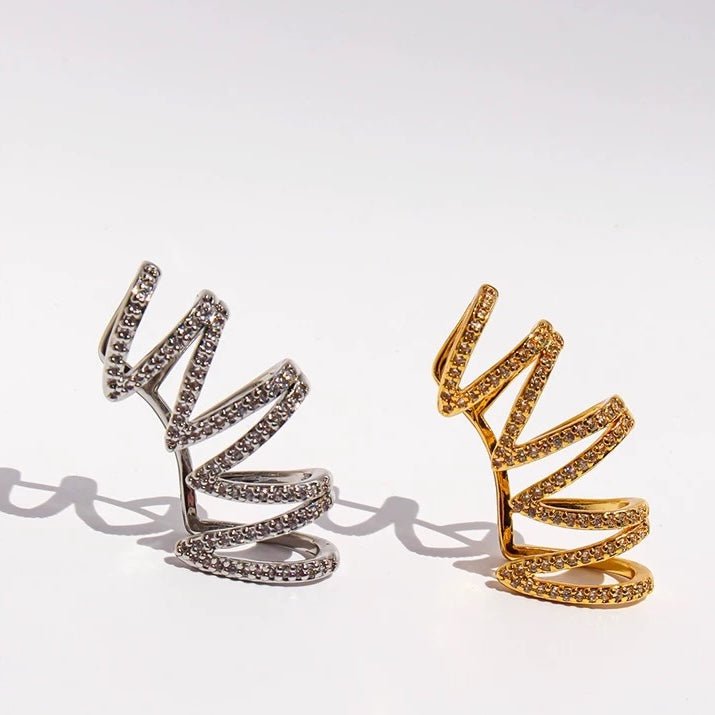 Dazzling Wrapped Line Ear Cuff-One piece
