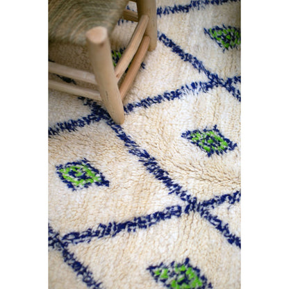 Authentic Moroccan Berber rug in Majorelle wool