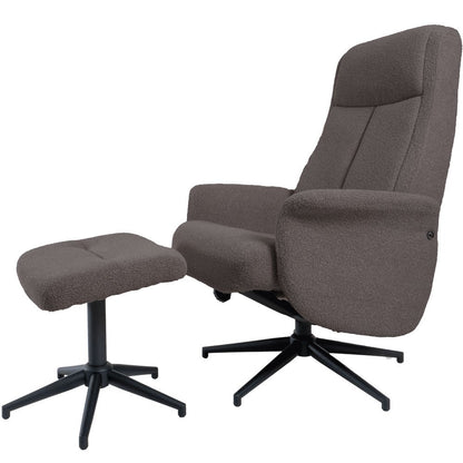 Relaxfauteuil Bindy + Hocker - Curlé - Brown