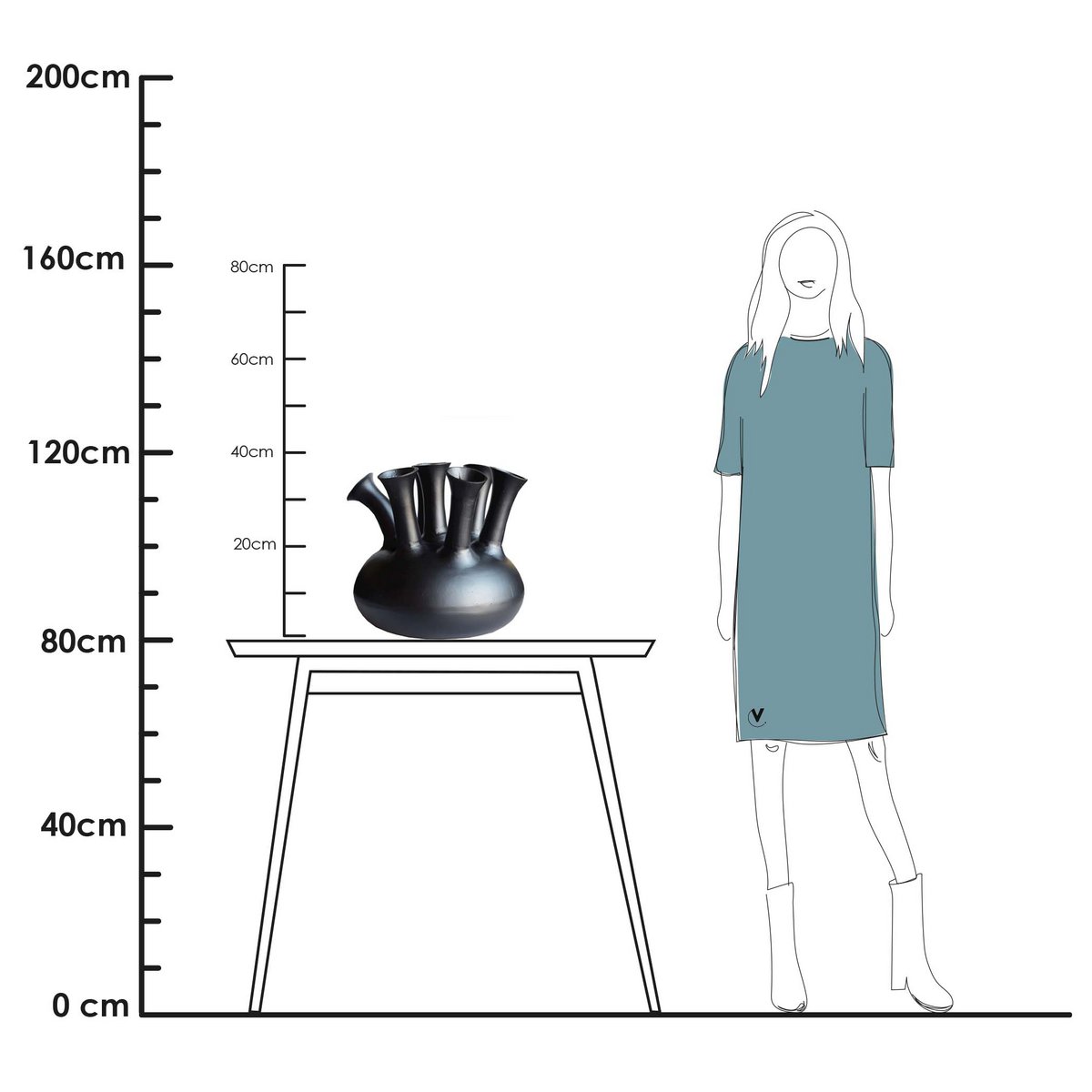 Vase - Amsterdam M Black