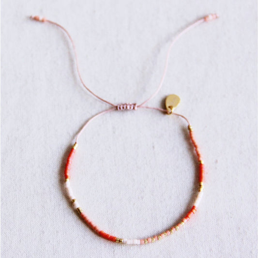 Miyuki bracelet nude/orange/salmon