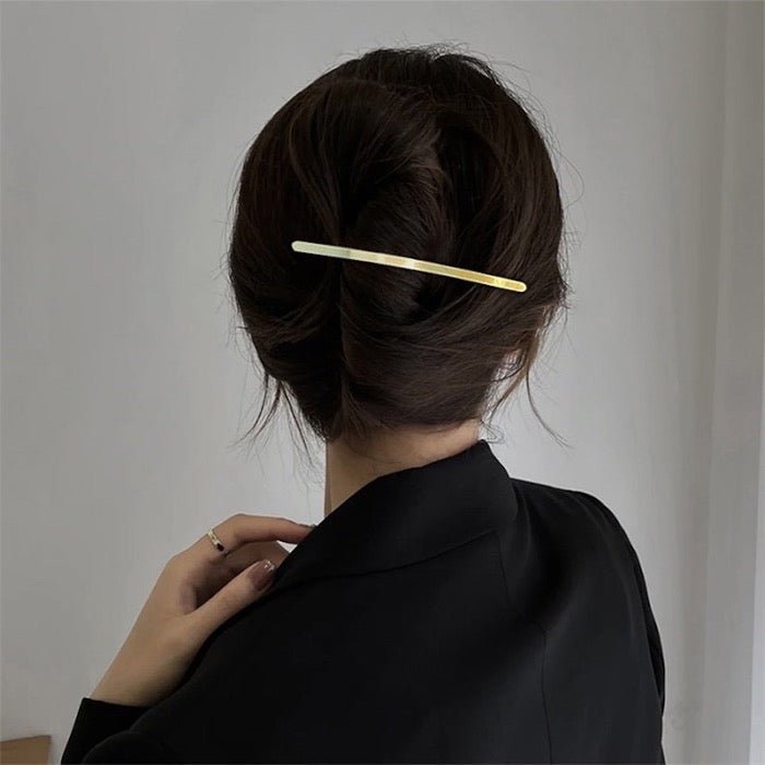 One-Line Minimalist Metal Hair Clip