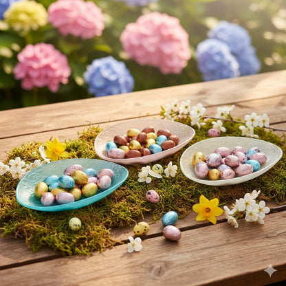 Light pink Easter bowl 15x12x2.3cm
