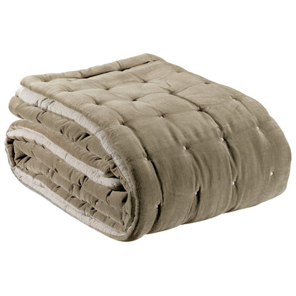 Plain throw Elise quilting finish Ficelle 240 x 260