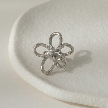 Elegant Sparkling Flower Ear Cuff-One Piece