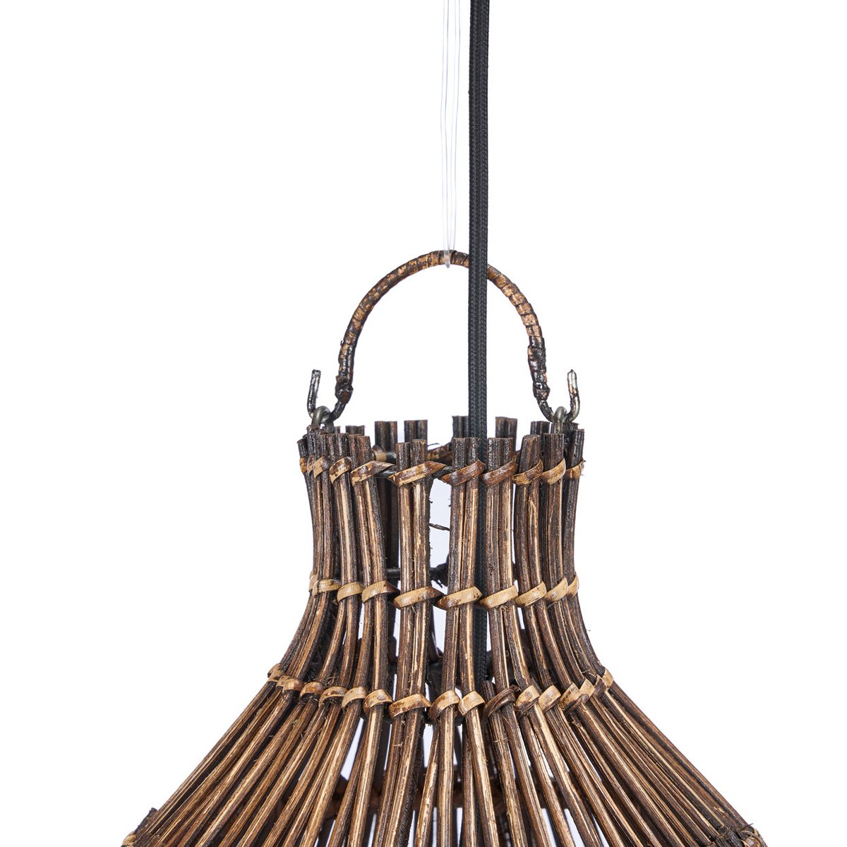 The Woven Bell Pendant - Dark Walnut - S