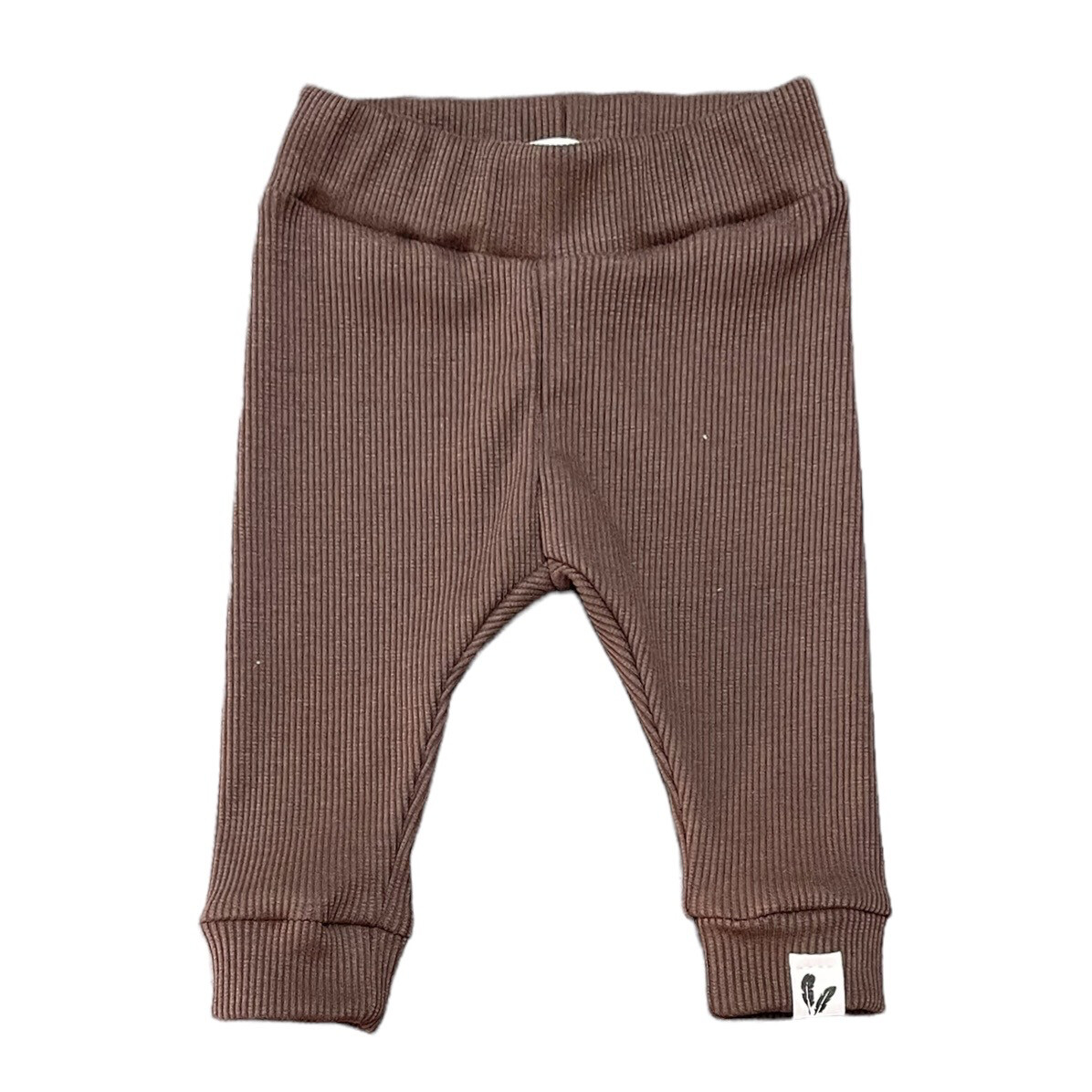 Newborn pants rib jersey mocha