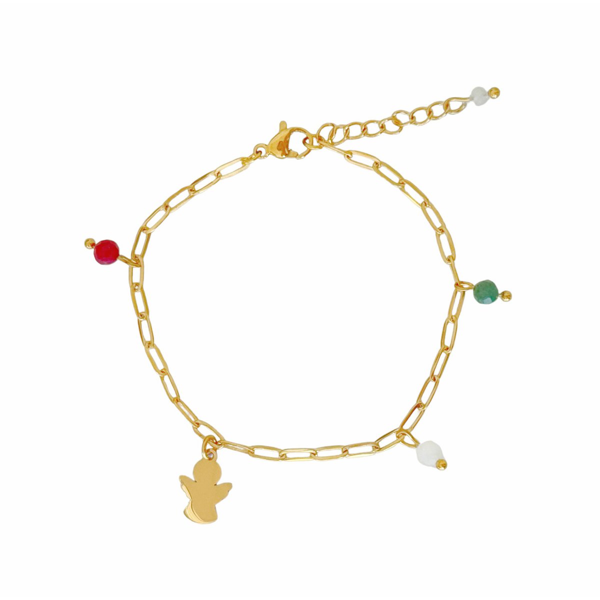 Christmas Charm Bracelet Angel - Gold