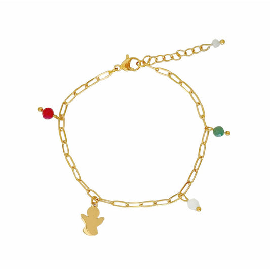 Christmas Charm Bracelet Angel - Gold