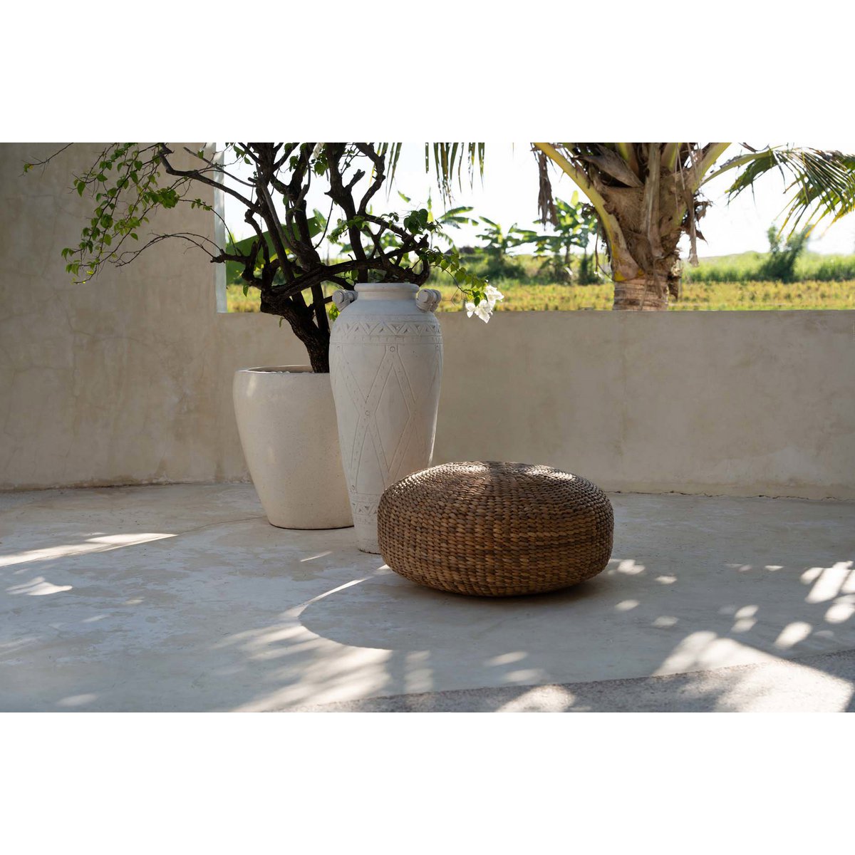 The Hyacinth Pouffe - Natural - M
