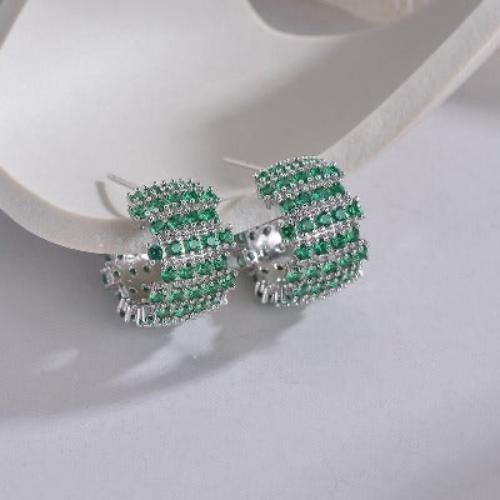 Luxurious Brilliant Micro-Paved Hoop Earrings