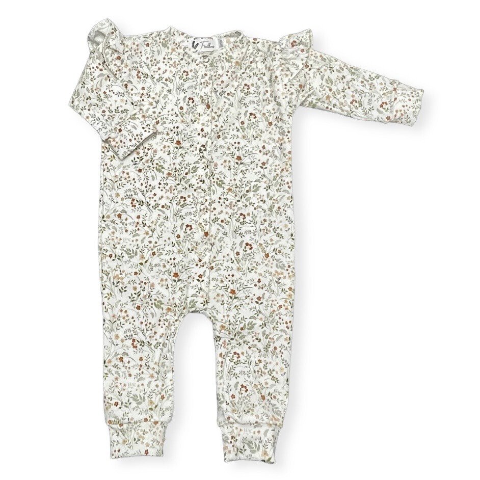 Playsuit ruffle wild flower