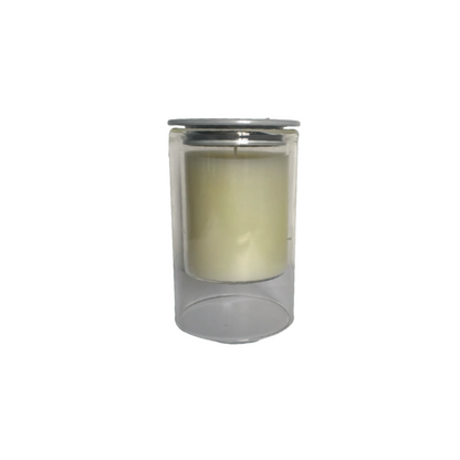 White candle Musc perfume 7x11.3cm