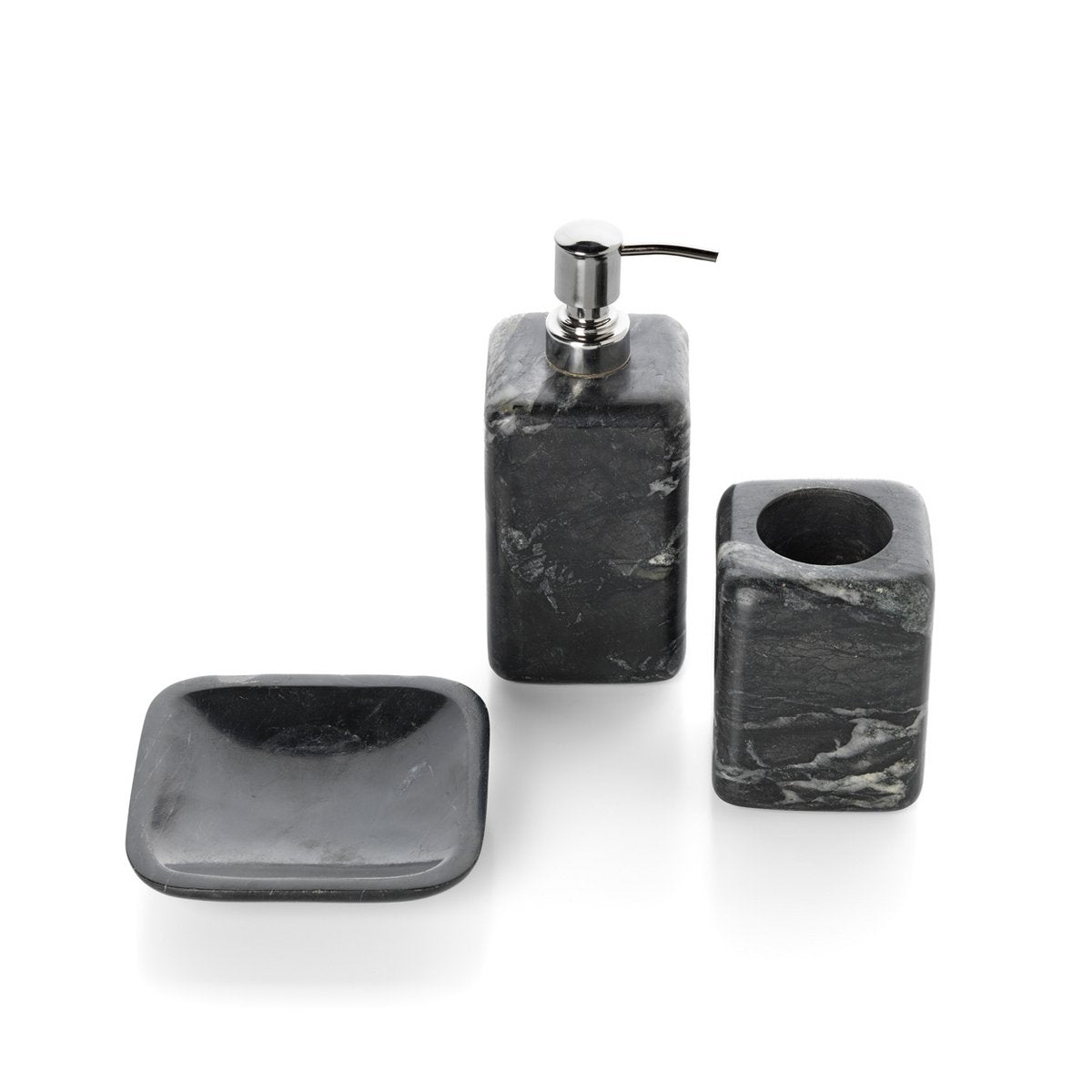 The Marble Tooth Brush Holder - Marine Black