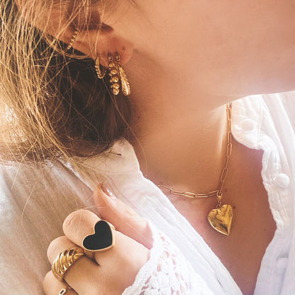 Stainless steel hoop 19mm “wide” – gold