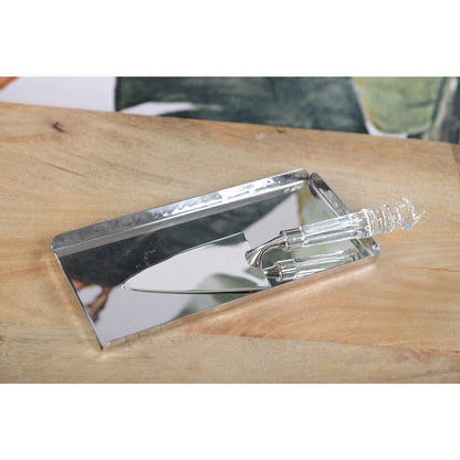 Rectangular tray mirror effect 25.5x11.5x1.25cm