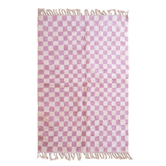 Berber checkered rug Beni Ourain 159 x 256 cm