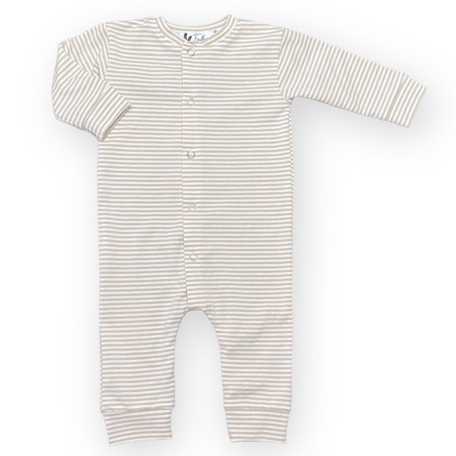 Playsuit small stripes ivory