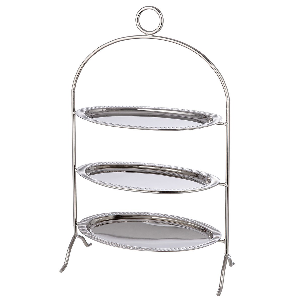 Cake stand Nova, silver-colored H.42.5 cm