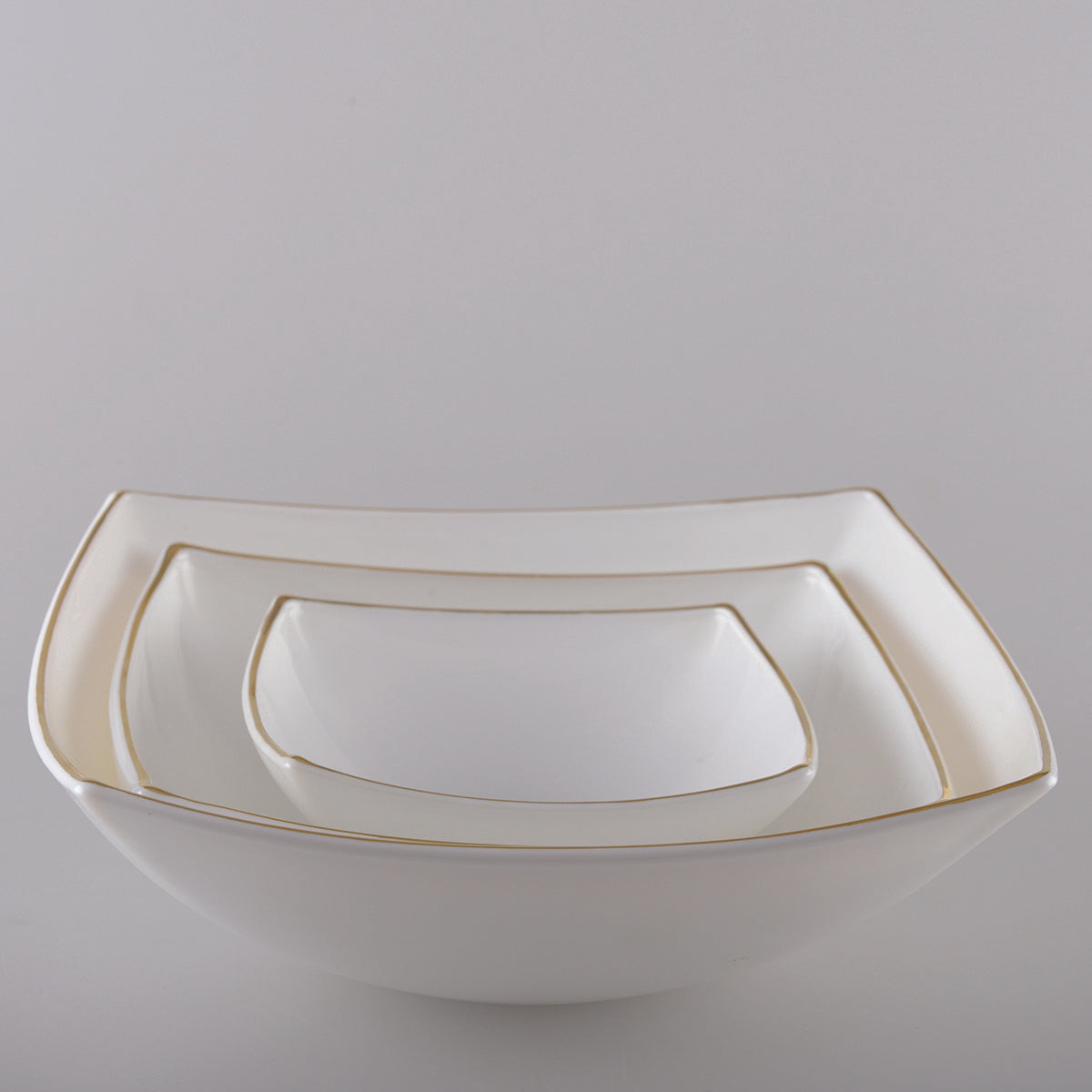 GOLDEN EDGE RECTANGULAR SALAD BOWL