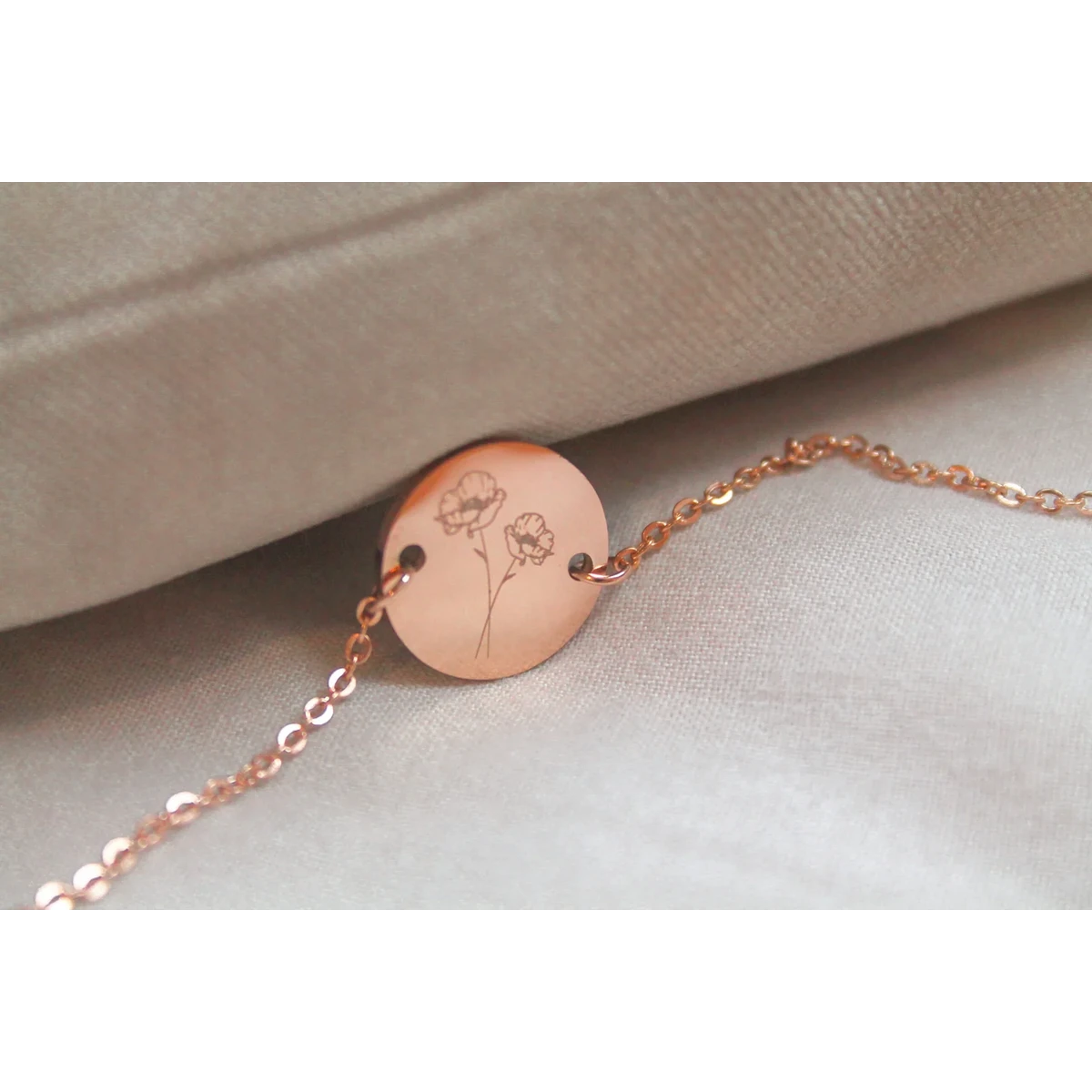 Birthday Flower Bracelet - Rosé Gold (to be ordered monthly)