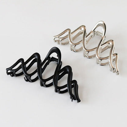 Double Wave Line Large Claw Hair Clips