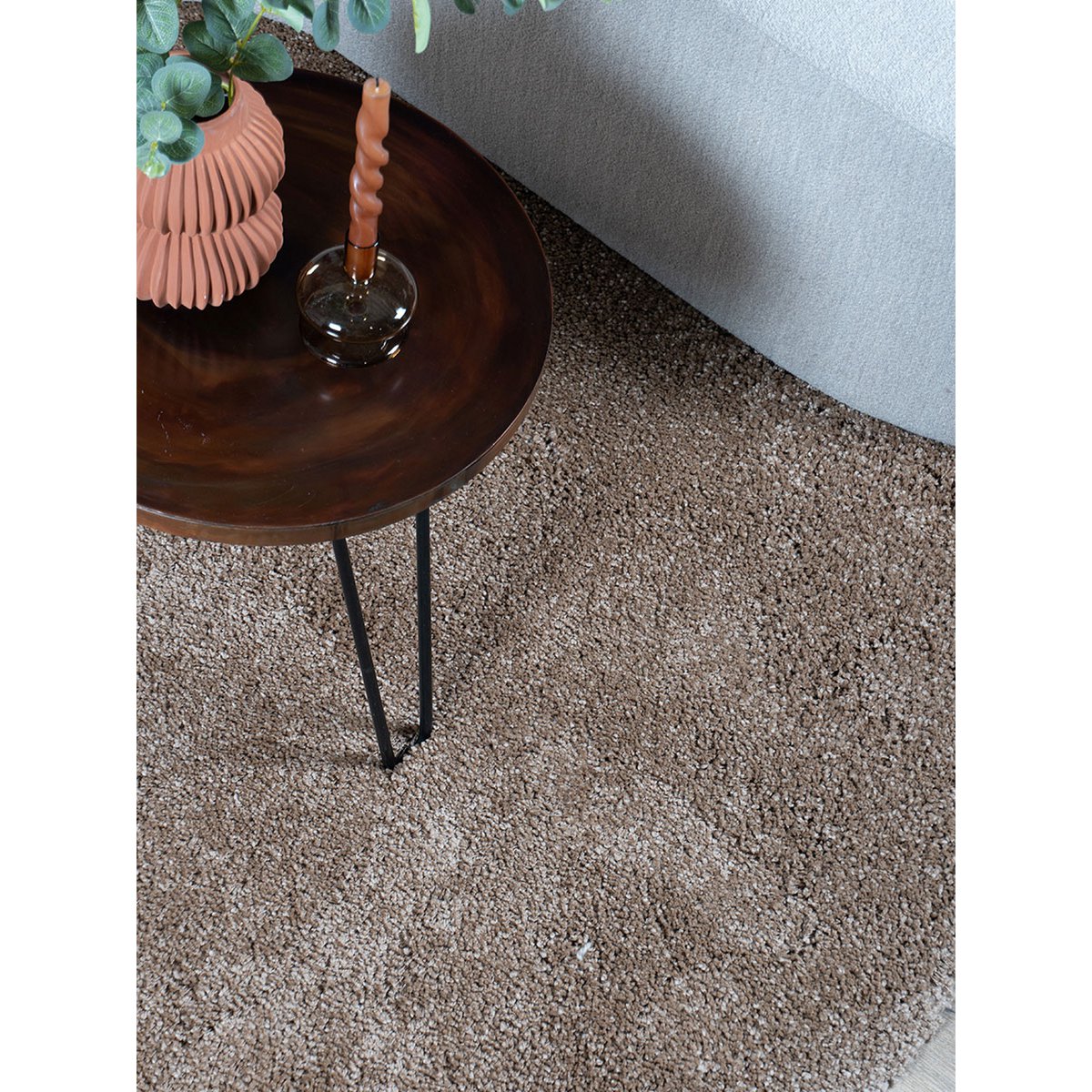 Karpet Milano Bruin Rond Ø200 cm