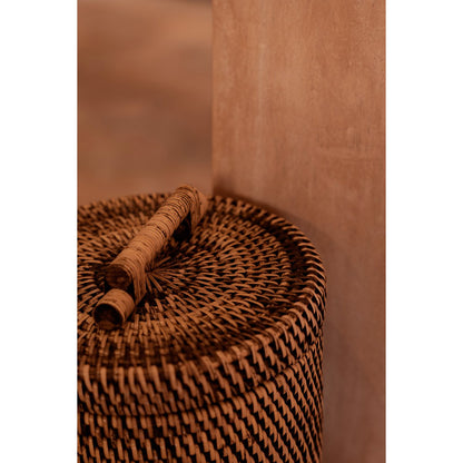 The Rattan Bin High - Natural Brown