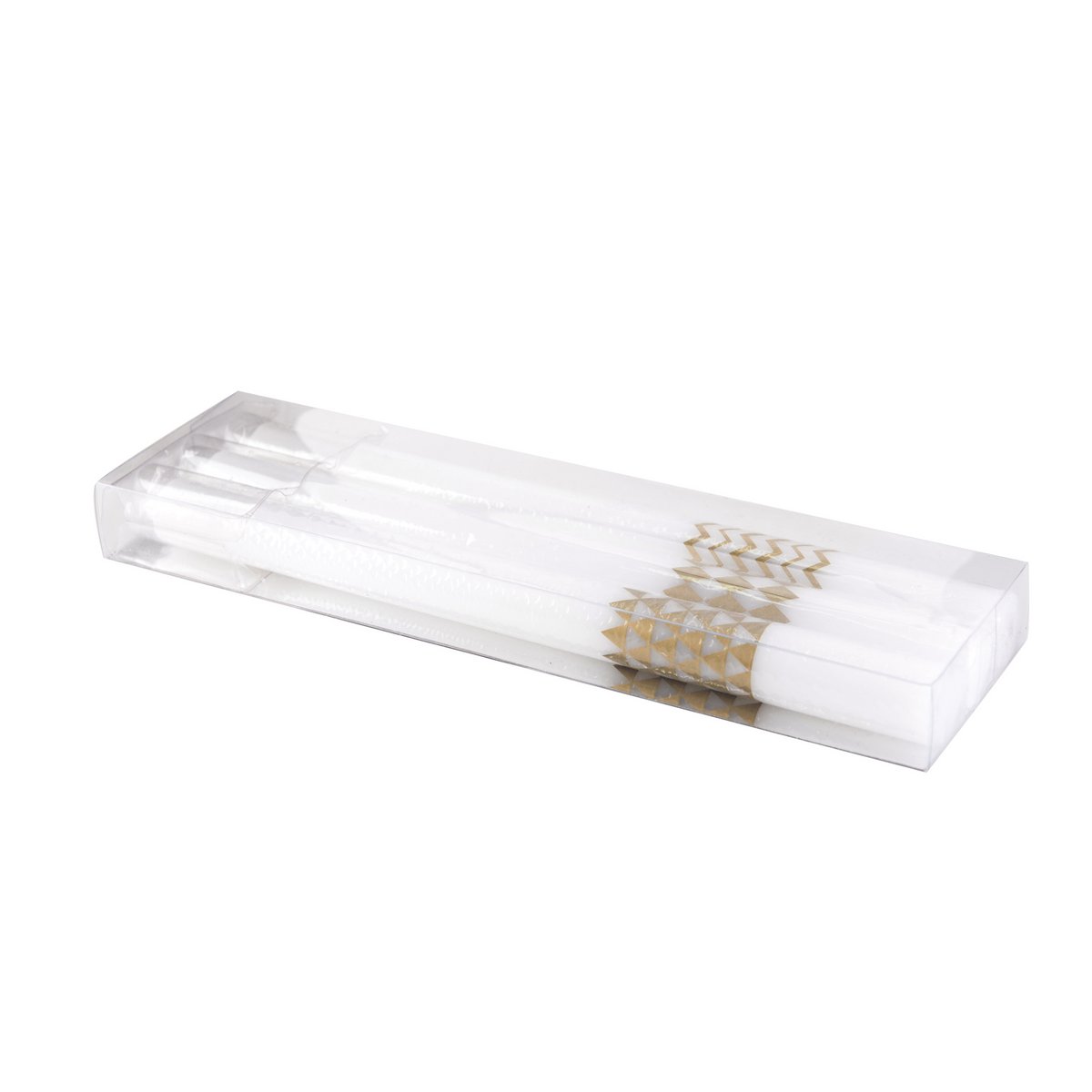 SET 3 BOUGIES FLAMBEAU DECOR DORE