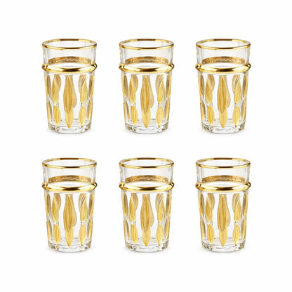 Oriental golden tea cups - Lot of 6