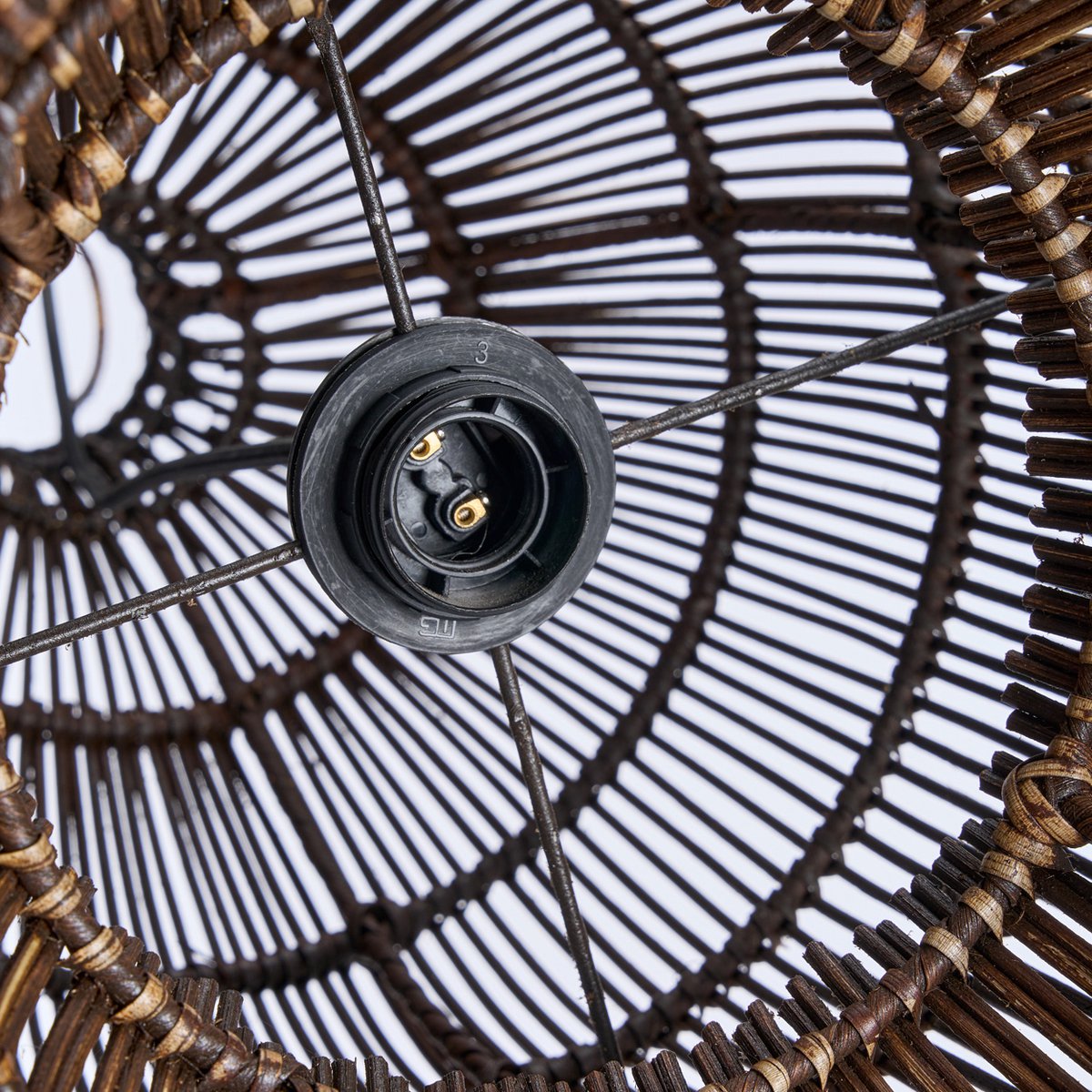 The Woven Bell Pendant - Dark Walnut - S