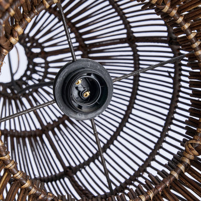 The Woven Bell Pendant - Dark Walnut - S