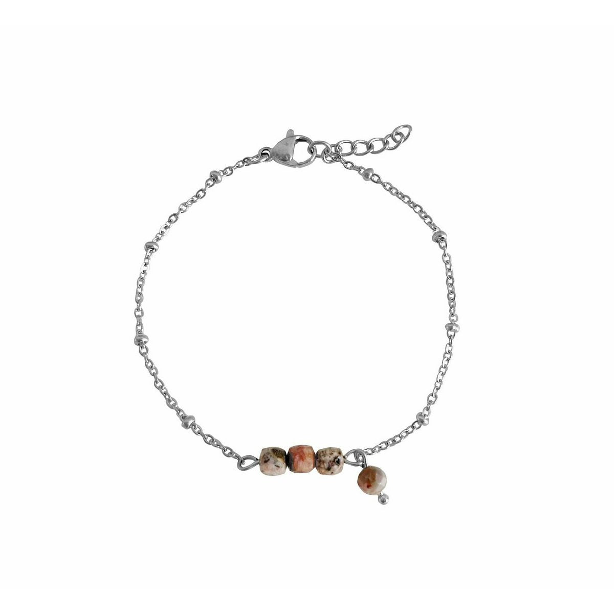 Rhodochrosite Bracelet - Silver