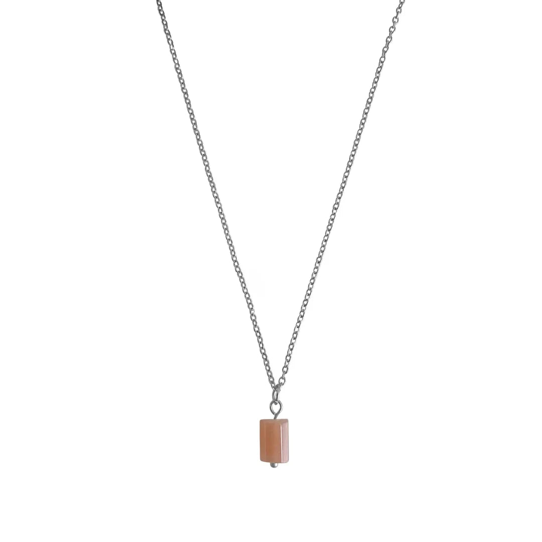 Sunstone Necklace - Silver